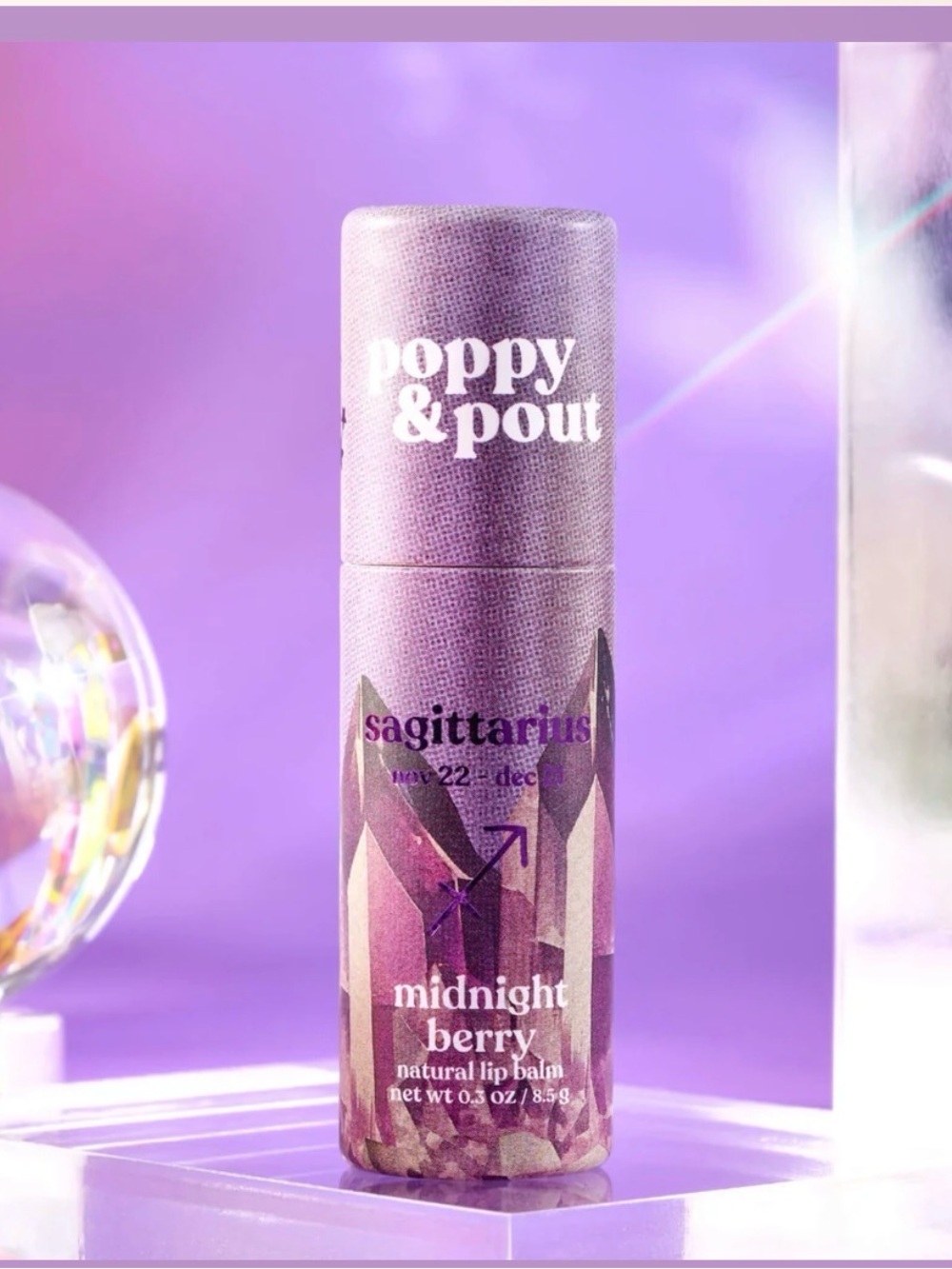 Poppy And Pout Lip Balm Sagittarius- Midnight Berry
